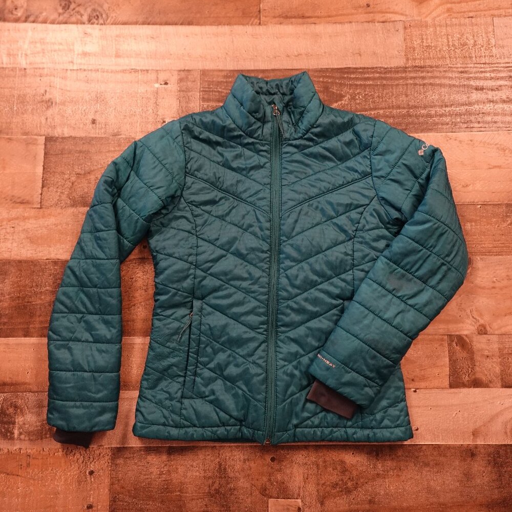 Columbia Morning Light II Insulated Omni-Heat Jacket women's small teal blue - Picture 1 of 16